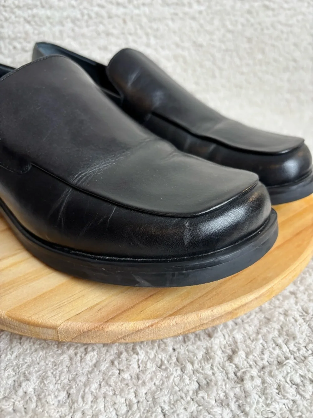 Franco Sarto Flex Shoes Womens 9.5M Bocca Slip On Square Toe Loafers in Black